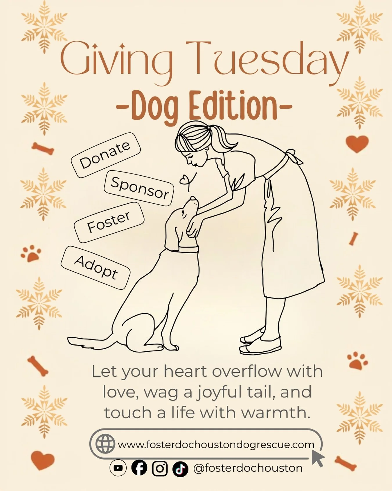 🐾 This Giving Tuesday, open your heart to a dog who needs you. Every share, every dollar, every act of love makes a tail wag. 🤎
____________________________________________
#givingtuesday #2025 #houston #dogrescue #houstonrescue #dog #doglovers #ho