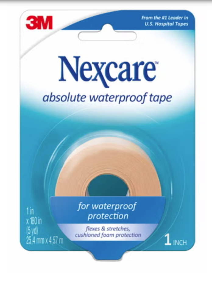 Waterproof Medical Tape Nexcare™ Absolute Tan 1 Inch X 5 Yard Foam NonSterile