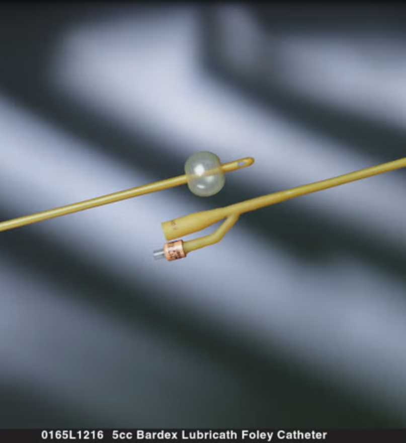 Foley Catheter Bardex® Lubricath® 2-Way Standard Tip 5 cc Balloon 14 Fr. Hydrophilic Polymer Coated Latex CATHETER, FOLEY 14FR 5CC (12/CS) 165014 BARD
