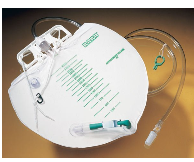 Urinary Drain Bag Bard® Anti-Reflux Valve Sterile 4,000 mL Vinyl