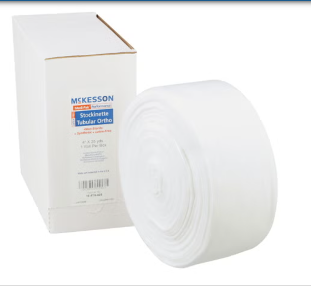 Stockinette Tubular McKesson 4 Inch X 25 Yard Polyester NonSterile
