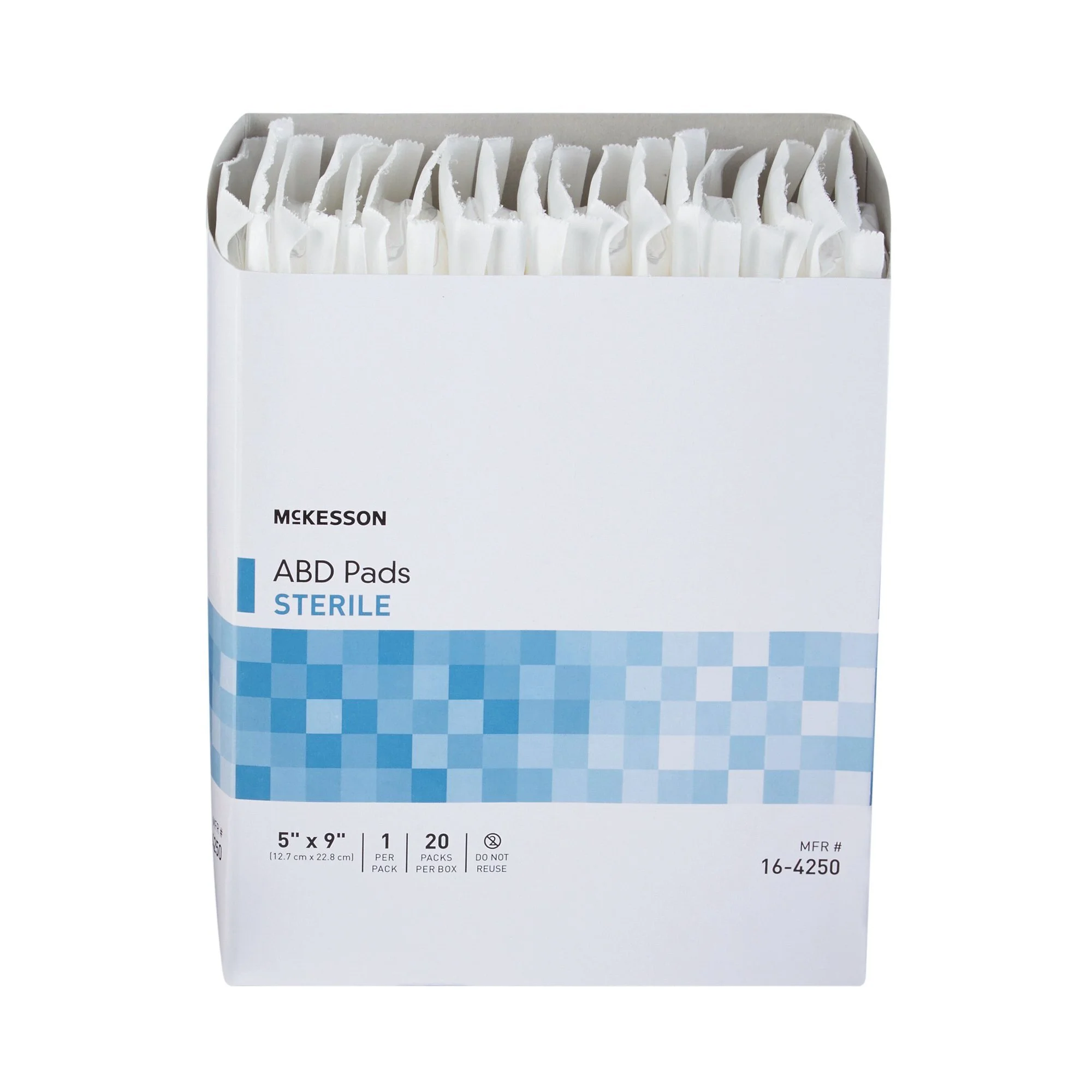 Abdominal Pad McKesson 5 X 9 Inch Sterile