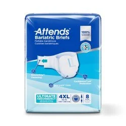 Incontinence Brief Attends® Bariatric Adult 4X-Large Unisex Disposable Heavy Absorbency