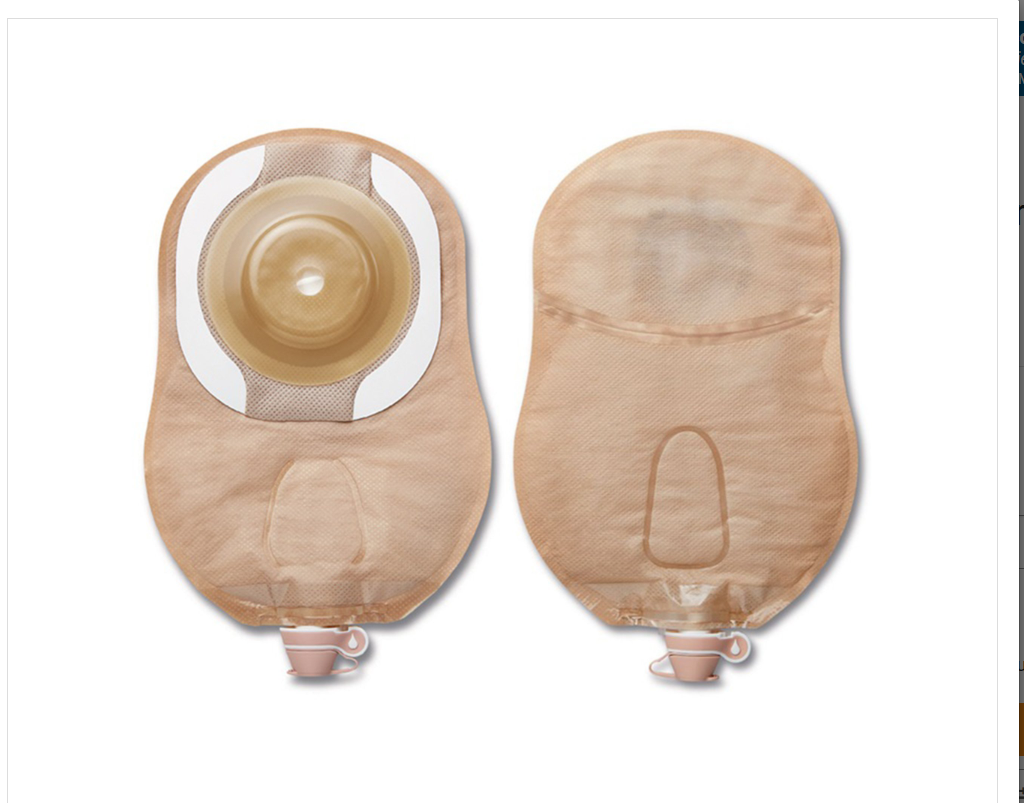 Urostomy Pouch CeraPlus™ One-Piece System 9 Inch Length Soft Convex, Pre-Cut 7/8 Inch Stoma Drainable