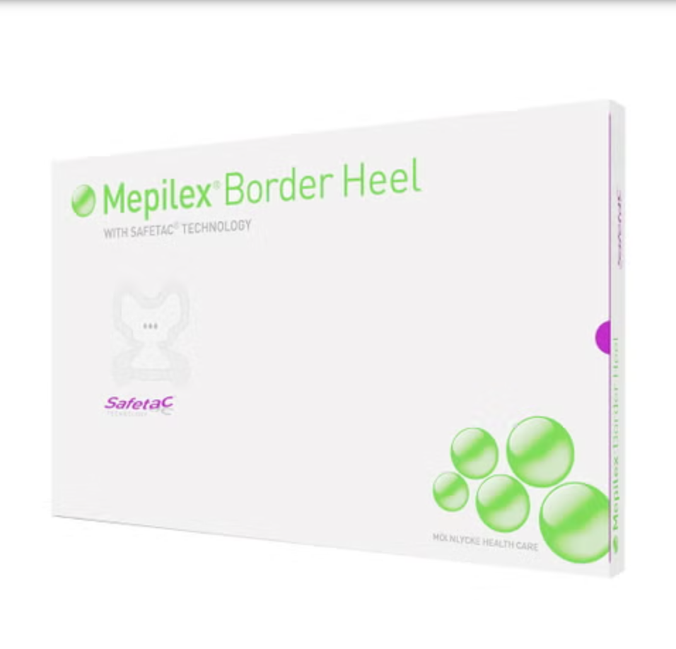 Foam Dressing Mepilex® Border Heel 8-3/5 X 9 Inch With Border Film Backing Silicone Adhesive Heel Sterile