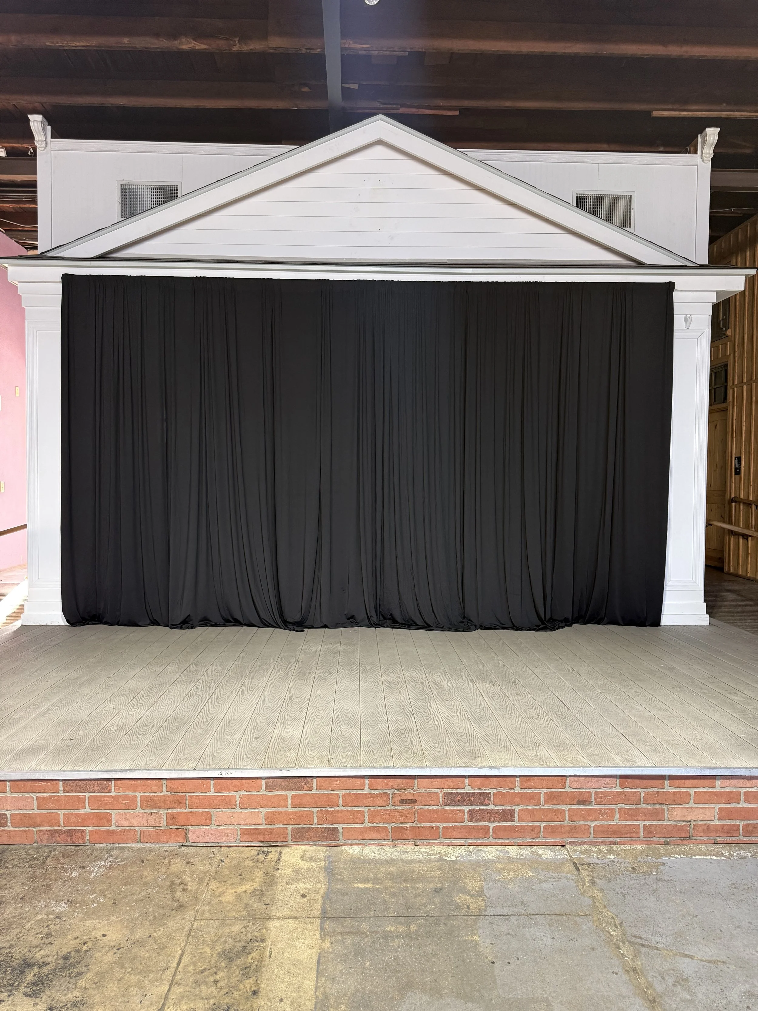 Stage draping (Black or White)