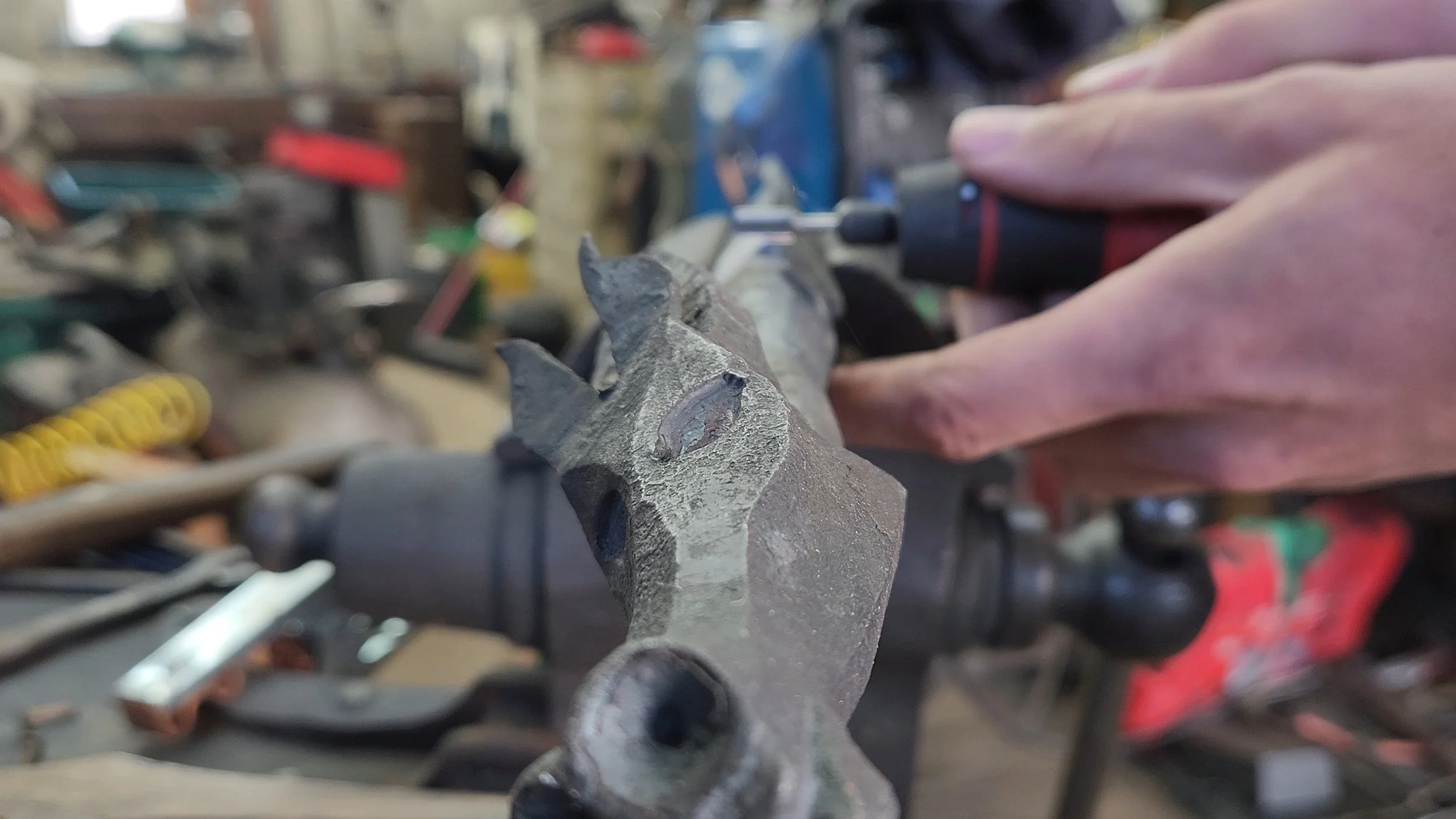 Custom steel dragon door hanger