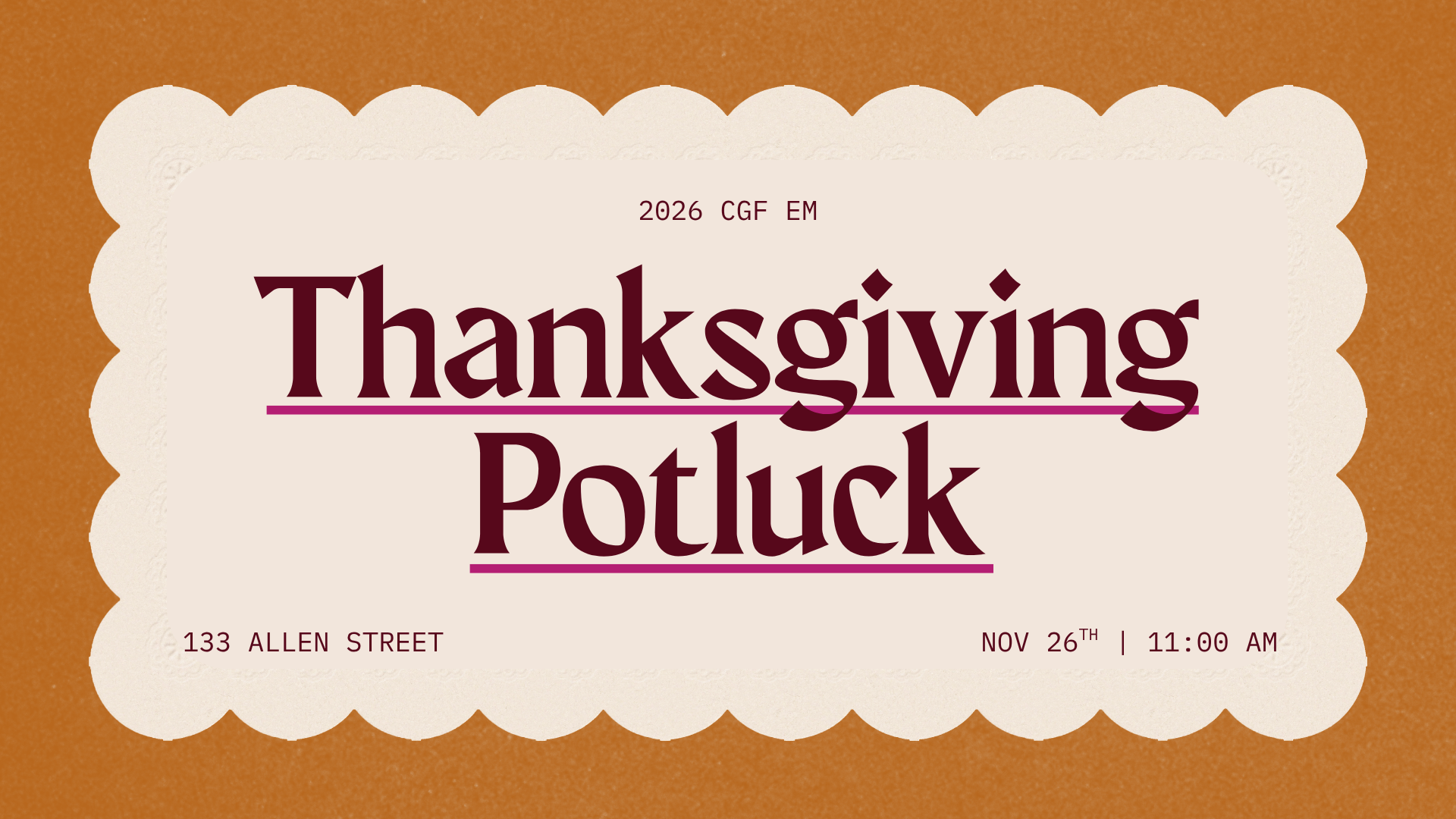 Thanksgiving Potluck