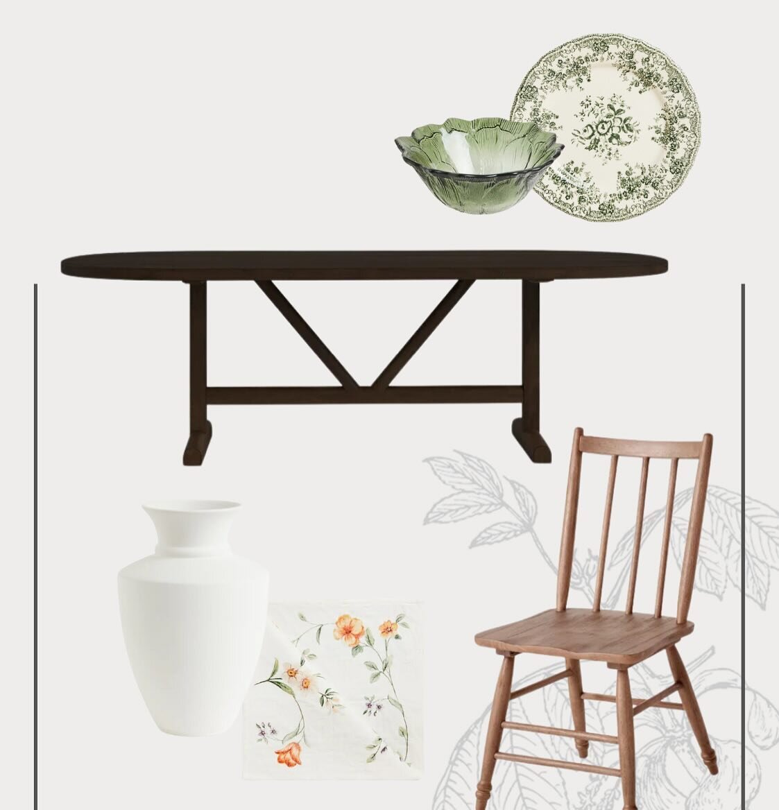 Sharing dining room styling ideas today both based around this solid wood @wayfair table! Weigh in on stories today 🤗