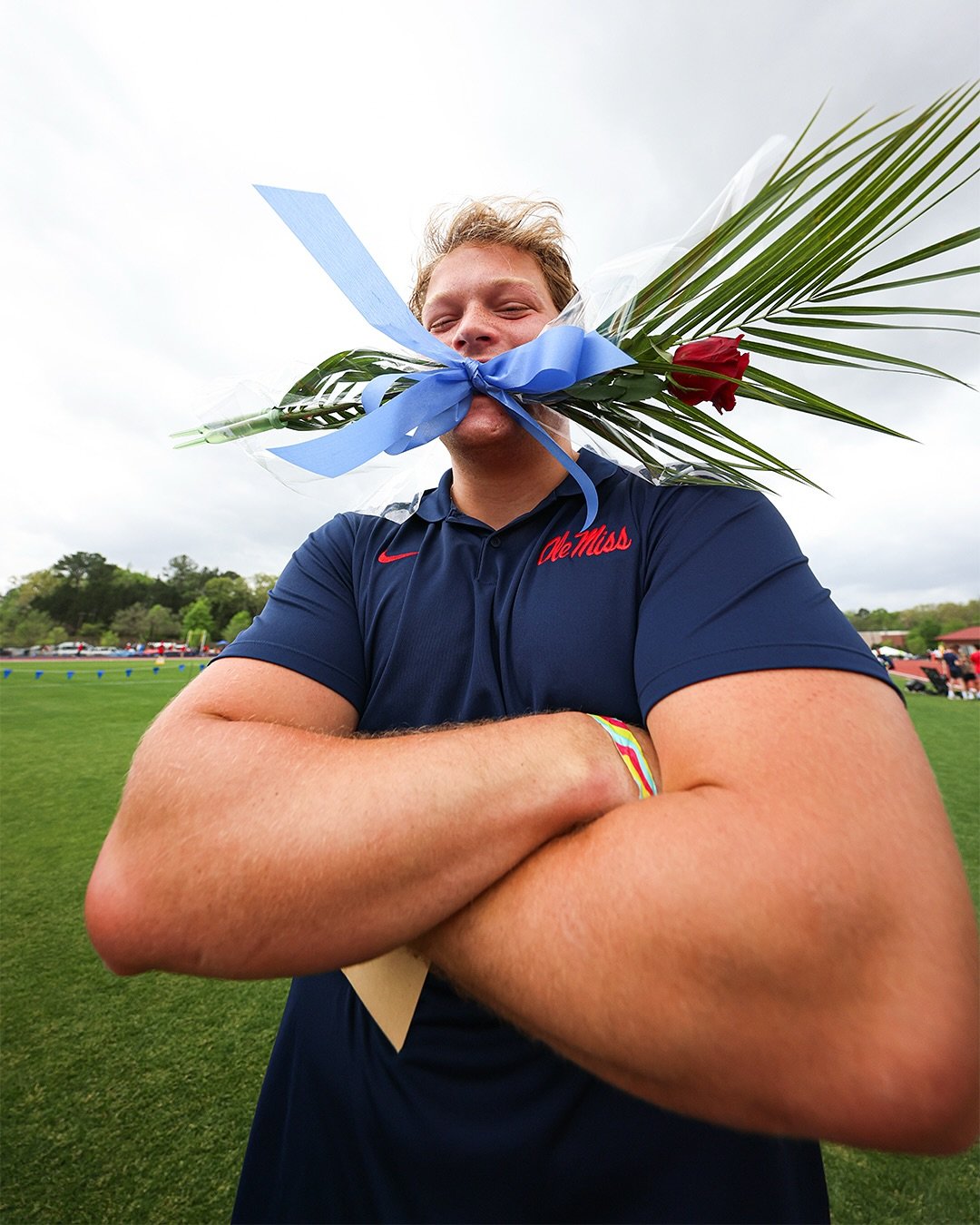 Track &amp; Field senior ceremony at the Ole Miss Classic back in April 🌹