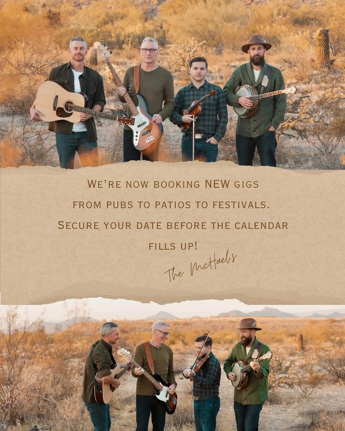 Spread the word or tag your favorite venue that you would like to hear us play at below 👇 We are booking new gigs from pubs to private parties, we&rsquo;re ready to bring the music.

. #livemusicaz #livemusicphx #localbandaz #localmusicaz #irishmusi