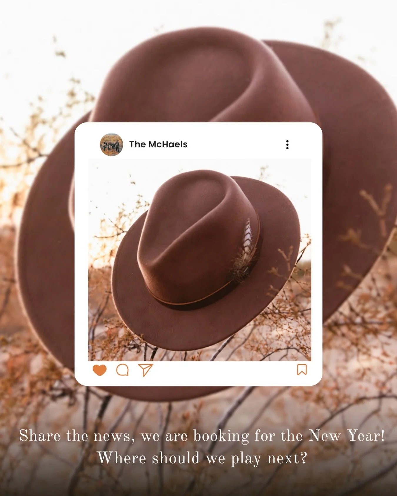 We are booking in to the New Year! We would love for you to help us spread the word or give us suggestions of where you would like us to play. ☘️