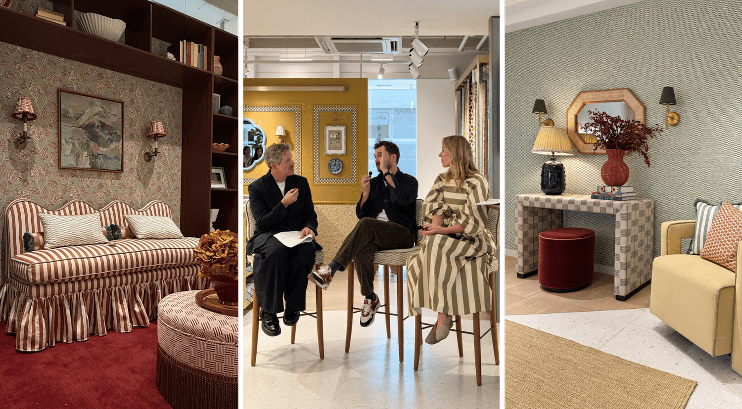 FOCUS/26 talk at Romo with Ben Spriggs, Henry Prideaux and Emily Mould discussing expressive interiors.