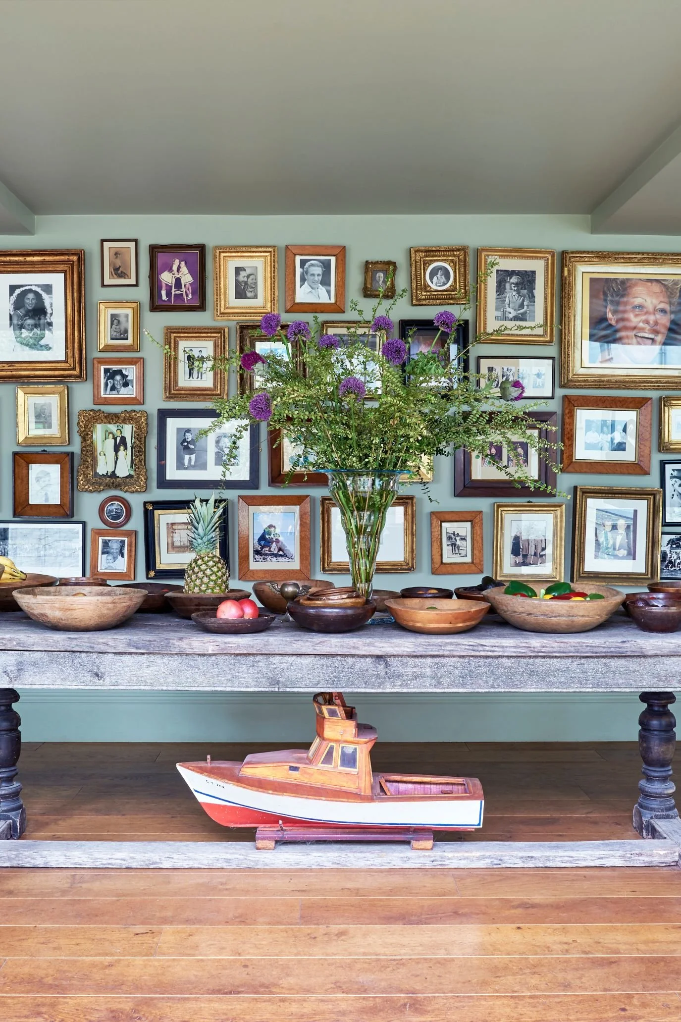 Inside an Extraordinary Art-filled Home Colour-drenched in Soft Olive Green