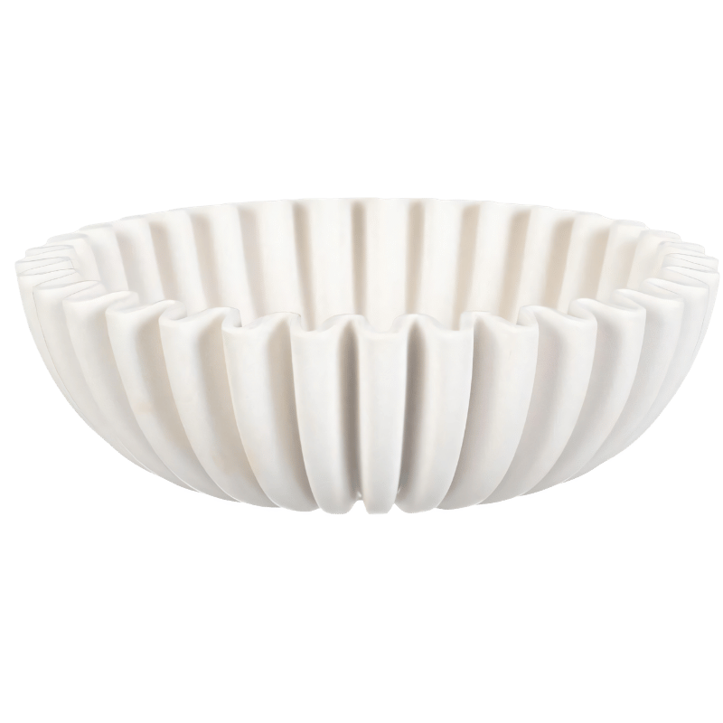 A model scalloped tray in white