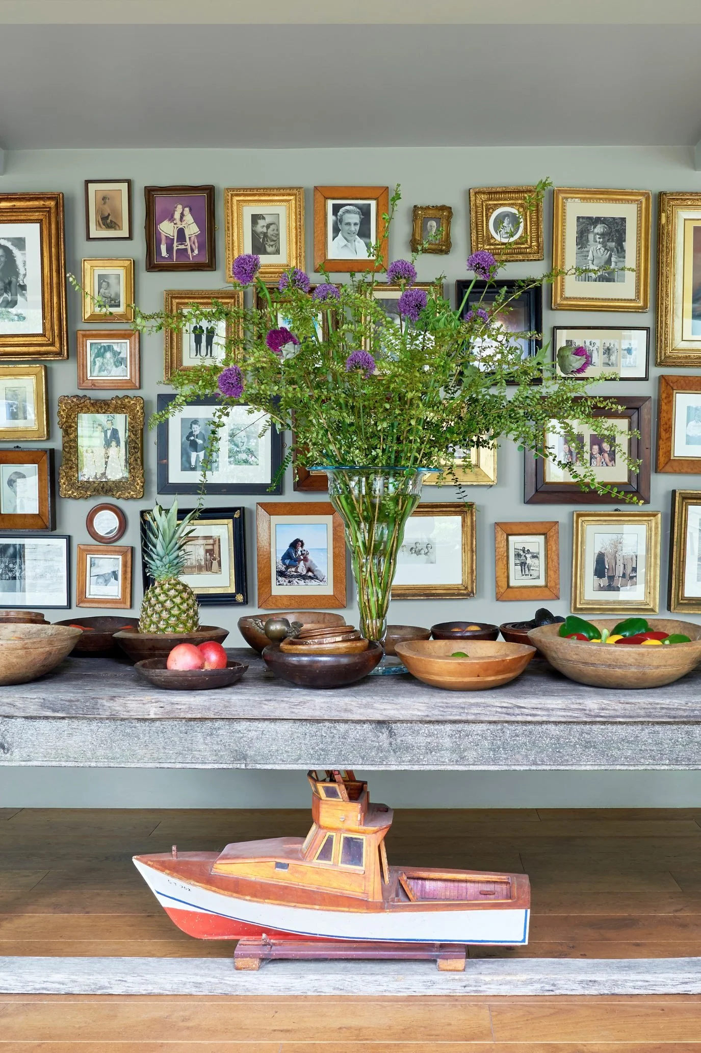 Inside an Extraordinary Art-filled Home Colour-drenched in Soft Olive Green