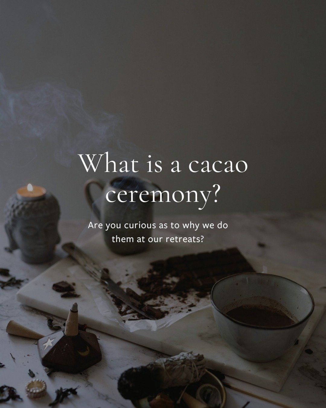 Cacao ceremonies are becoming more and more popular as spaces for people to connect with others &ndash; and reconnect with the self &ndash; in new ways.

We incorporate them into our retreats as we believe this too.
At its core, a cacao ceremony is a