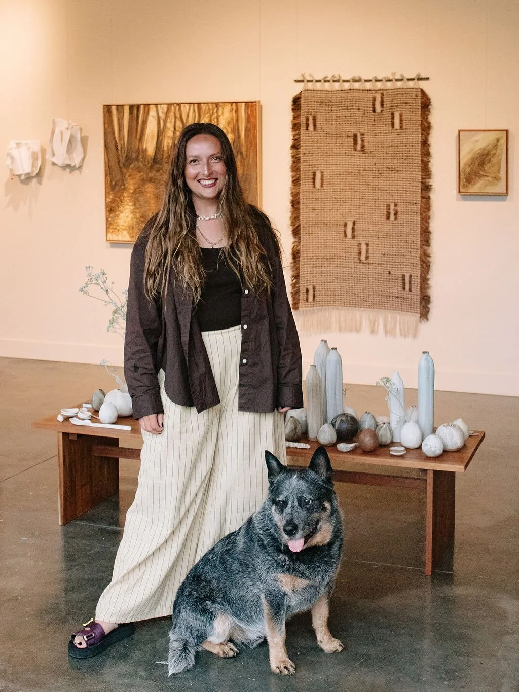 Thank you to everyone who joined us for the opening of SOLAR @landerse.au The gallery was filled with a warm fire on Saturday and sunshine on Sunday. There is such a beautiful energy in this show, showcasing the works of my best friends @kellylarkin_