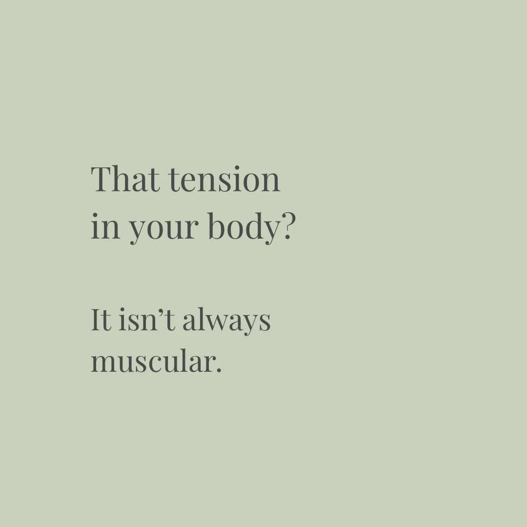 Most people describe it as
&ldquo;tight shoulders.&rdquo;
&ldquo;A stiff neck.&rdquo;
&ldquo;Tight hips.&rdquo;

And sometimes it is muscular.

But often, it&rsquo;s not.

Often it&rsquo;s the pressure to keep performing.
The habit of being the relia