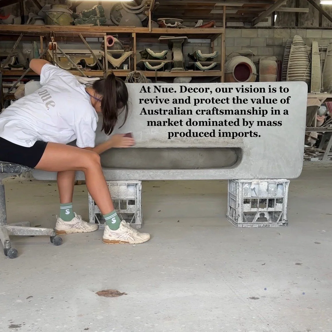 Designed in Australia 🇦🇺 Made by hand 🤚 Built to last 💎
Nue. Decor exists to bring back the art of Australian craftsmanship. If you&lsquo;ve always wanted to co-design an art piece or furniture, we are here to make those dreams come true.  Email 