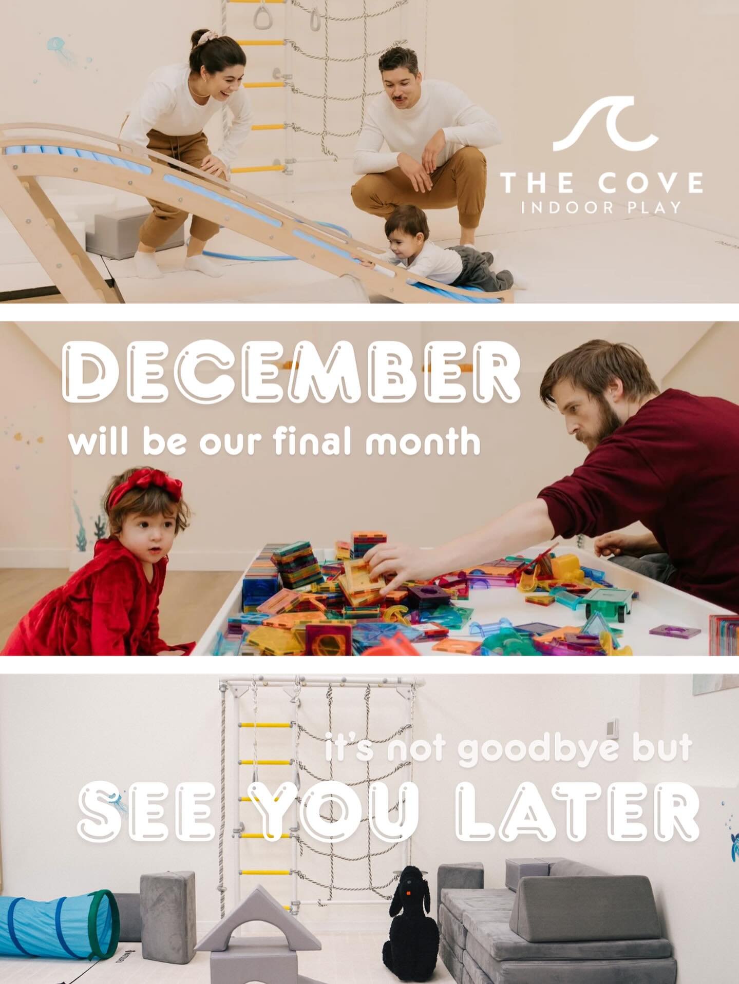 💛 A Special Announcement from The Cove
December: Our Final Month in Our Current Space

&hellip; and a Month of Celebration, Gratitude &amp; Community 💛

Dear Cove Families,

After much reflection, we&rsquo;re sharing an important update:
December w