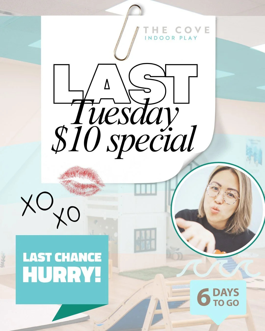 LAST TUESDAY AT THE COVE &mdash; $10 PLAY 

Help us fill our walls with love 💛
This Tuesday, Feb 24 enjoy $10 drop-in play and take a moment to write a Post-it goodbye note to The Cove &mdash; a memory, a wish, a message, or your favourite moment he