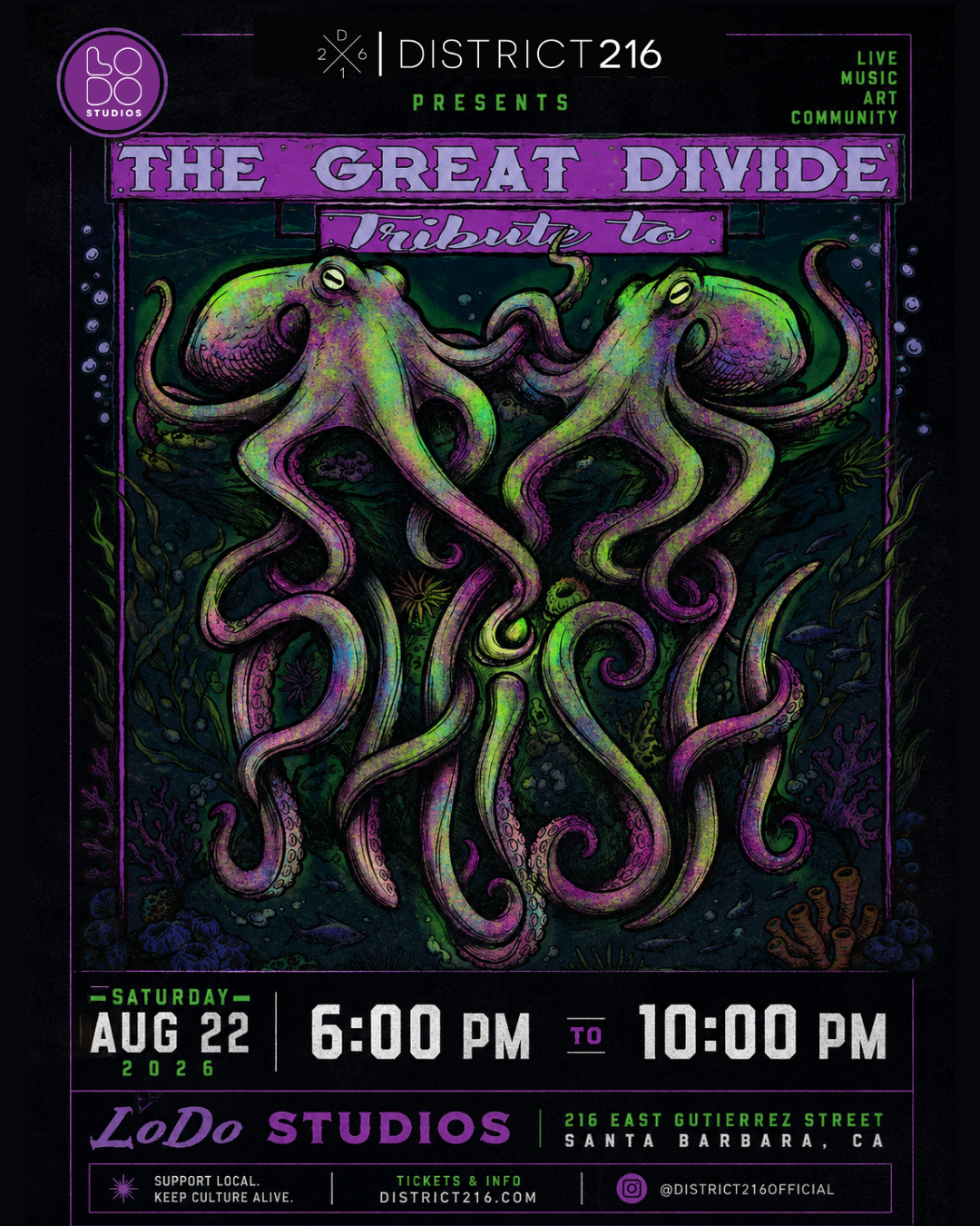 The District House - August 22, 2026 (The Great Divide: A Tribute to Phish - Live Music)