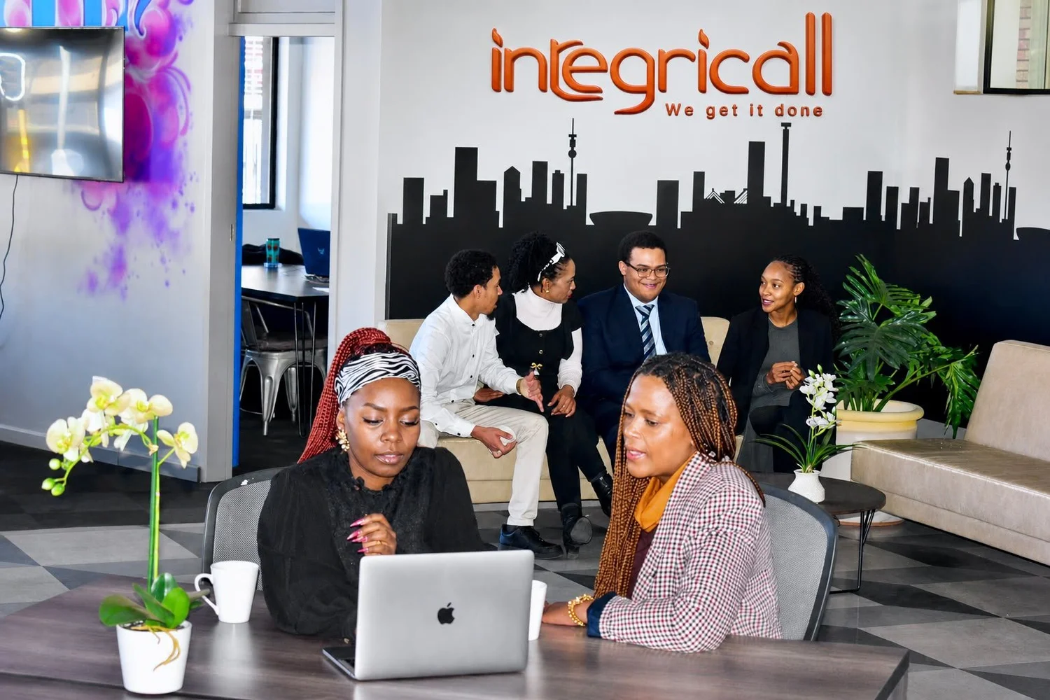 Integricall team collaborating