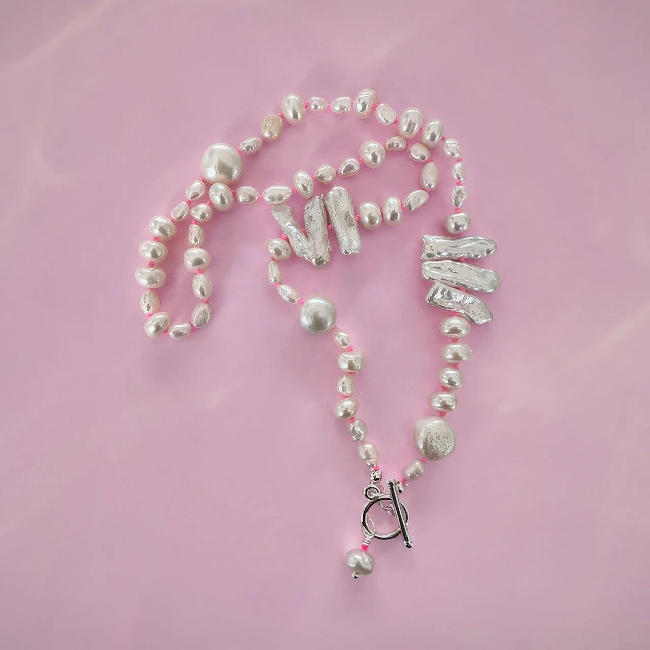 Biwa Potato Pearl Necklace