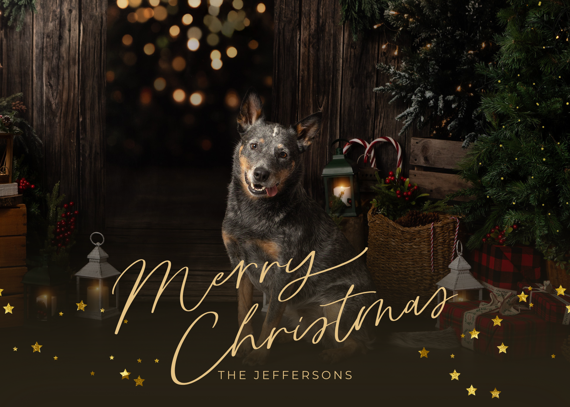 Gold and Black Family Merry Christmas Greeting Card.png