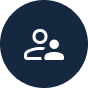 "Human in the Loop" Icon: Symbol for human oversight and approval in material.one's AI-powered process
