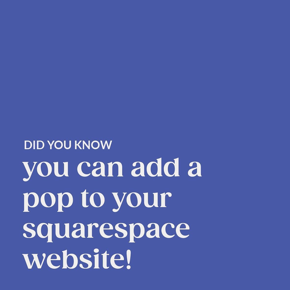 Promo pop ups on websites are a great way to encourage your audience to act on tasks such as mailing list sign up, book an appointment, offer a sale etc.⁠
⁠
If you have a Squarespace website, it is much easier than it may seem:⁠
⁠
1.  In the Home men