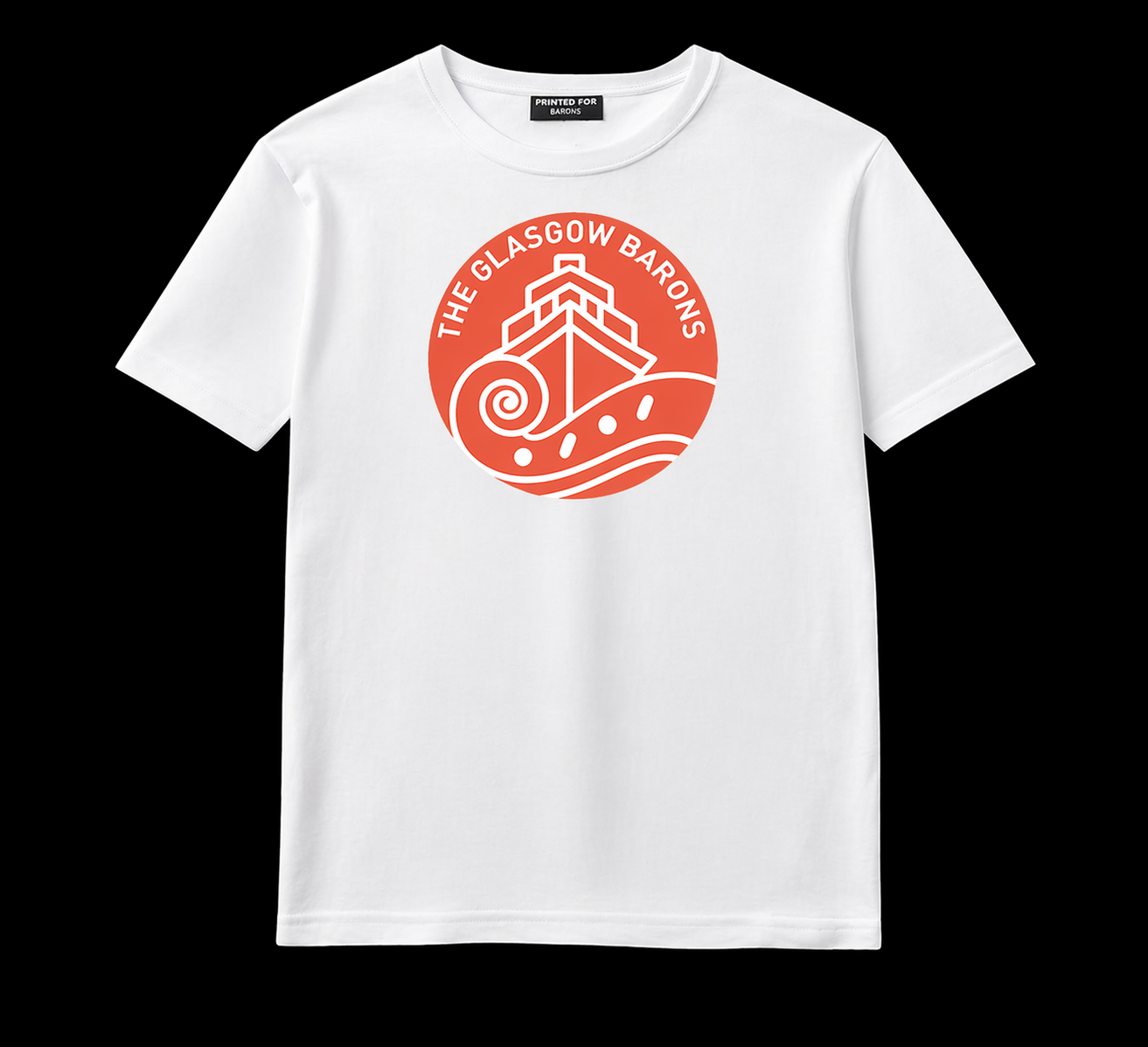 The Glasgow Barons Logo Tshirt - White