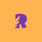 Purple letter 'R' on an orange background. The logo for Aberdeen music charity, Raven Afrikulture