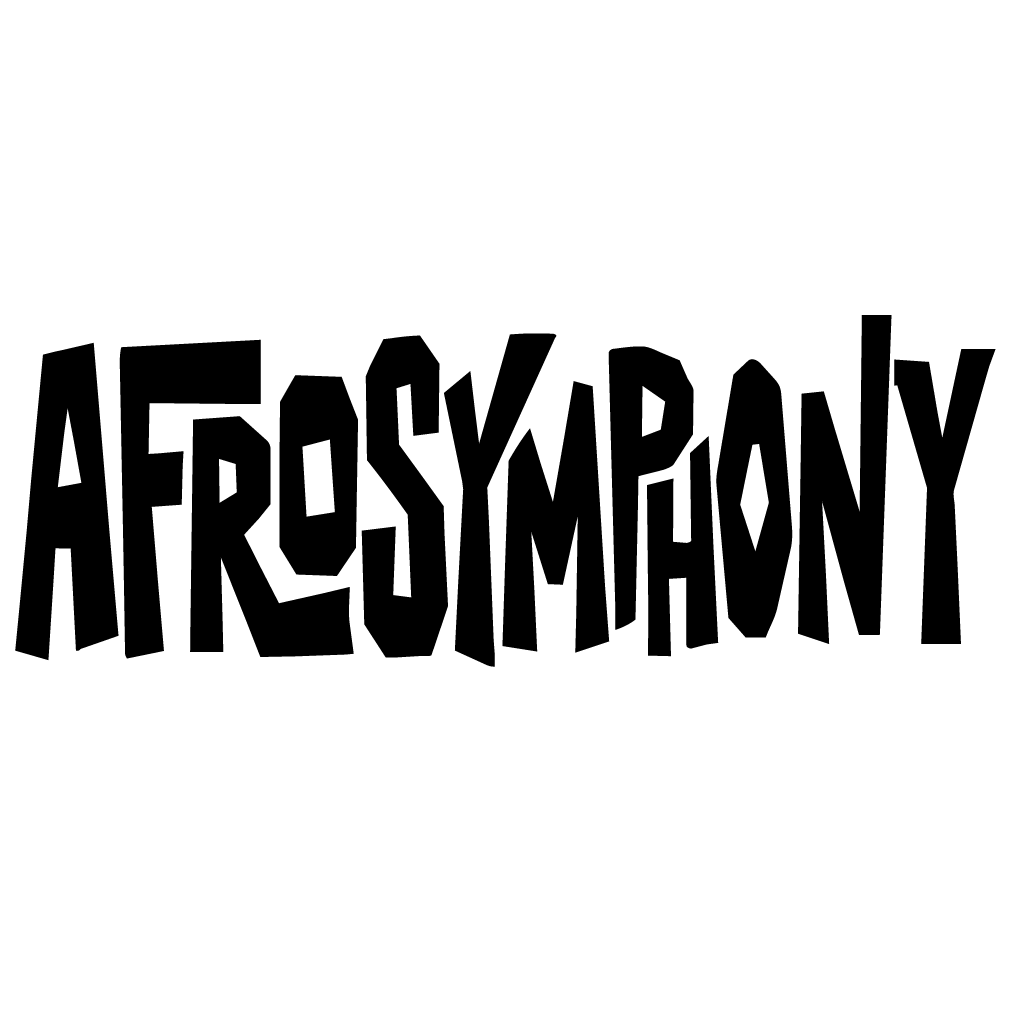 The word 'Afrosymphony' written in stylized, bold black and white graffiti-like letters.
