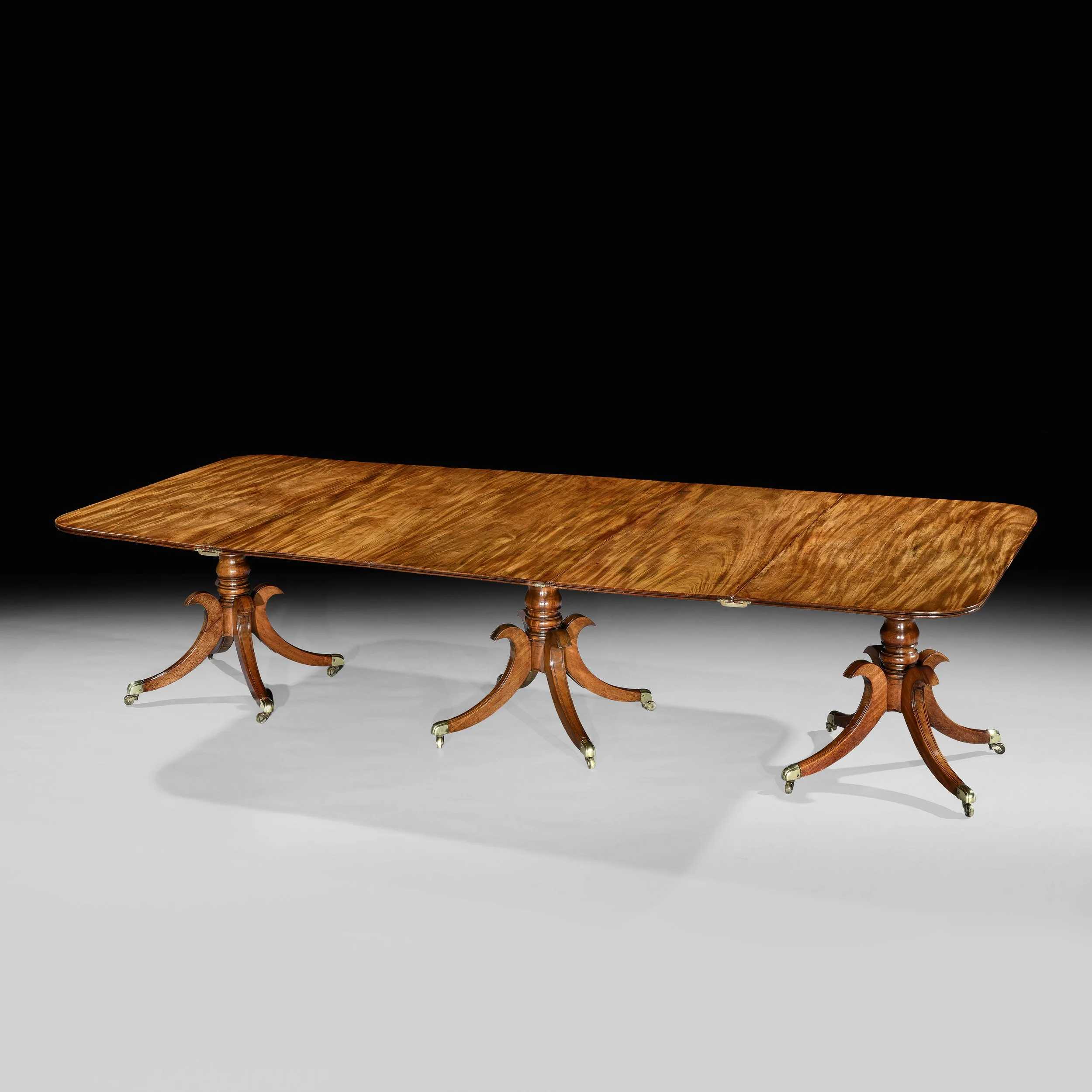 Regency Period Three Pillar Dining Table