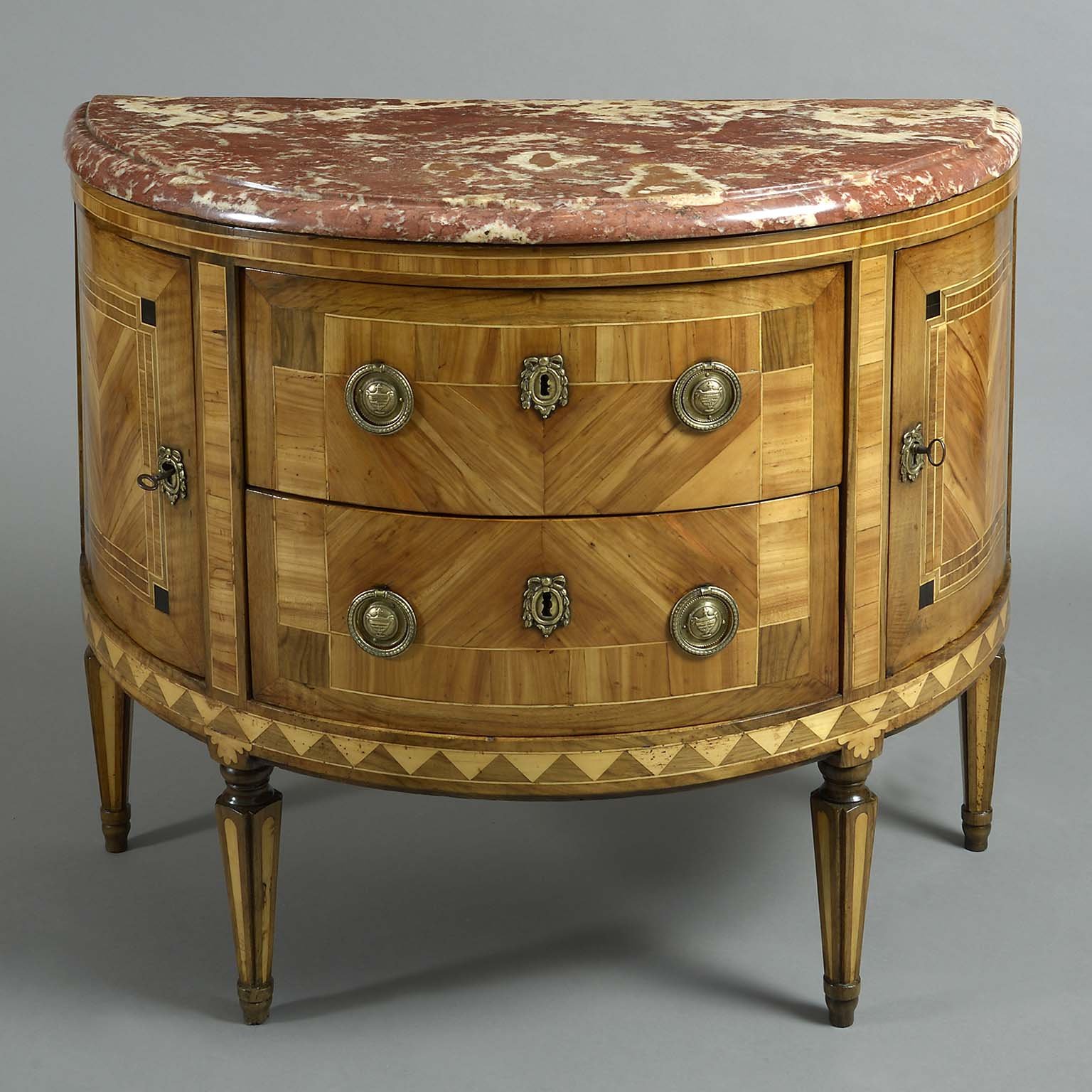 Louis XVI Demi Lune Commode