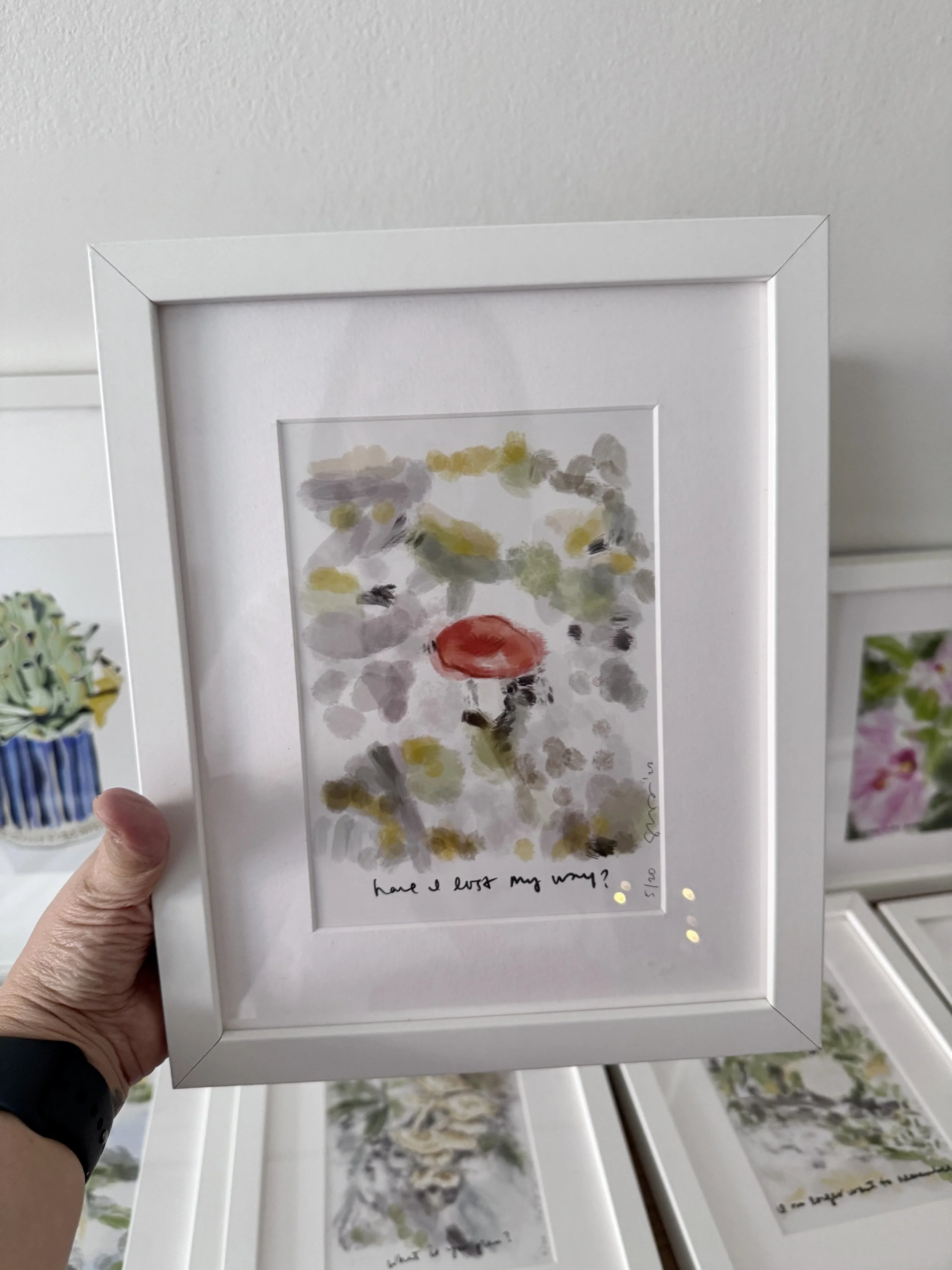 8x10” frame with limited edition glclēe print $90, Now$45