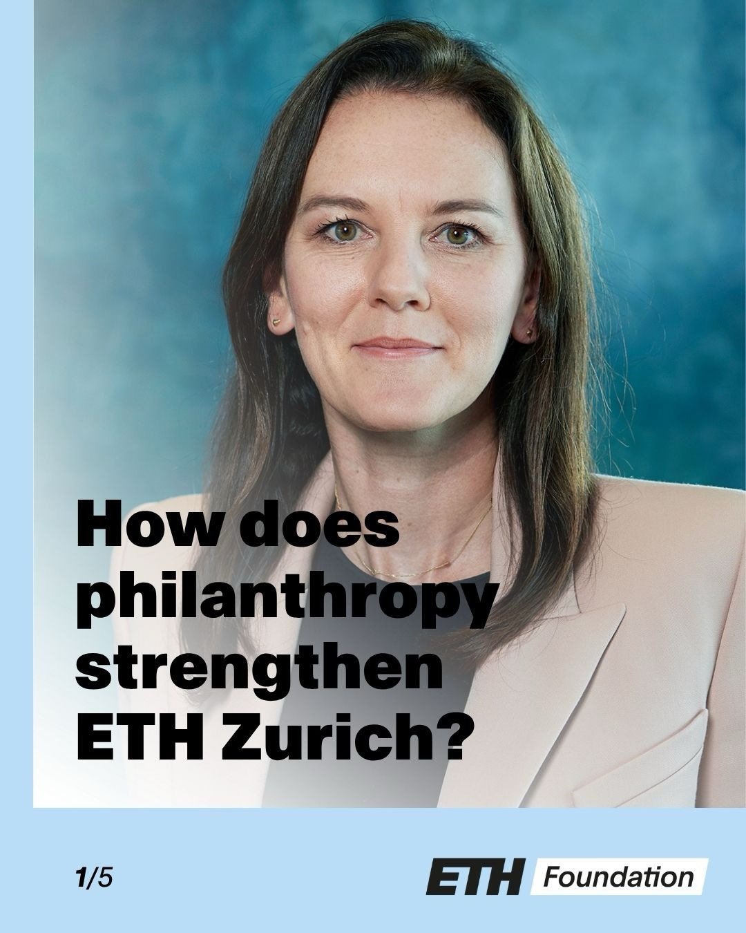 Daniela Bosshardt, Member of the Board of Trustees of the ETH Foundation, puts it clearly: #philanthropy creates freedom.

Freedom to support bold research, empower exceptional talent, and venture into scientific unknowns. Check out the interview on 