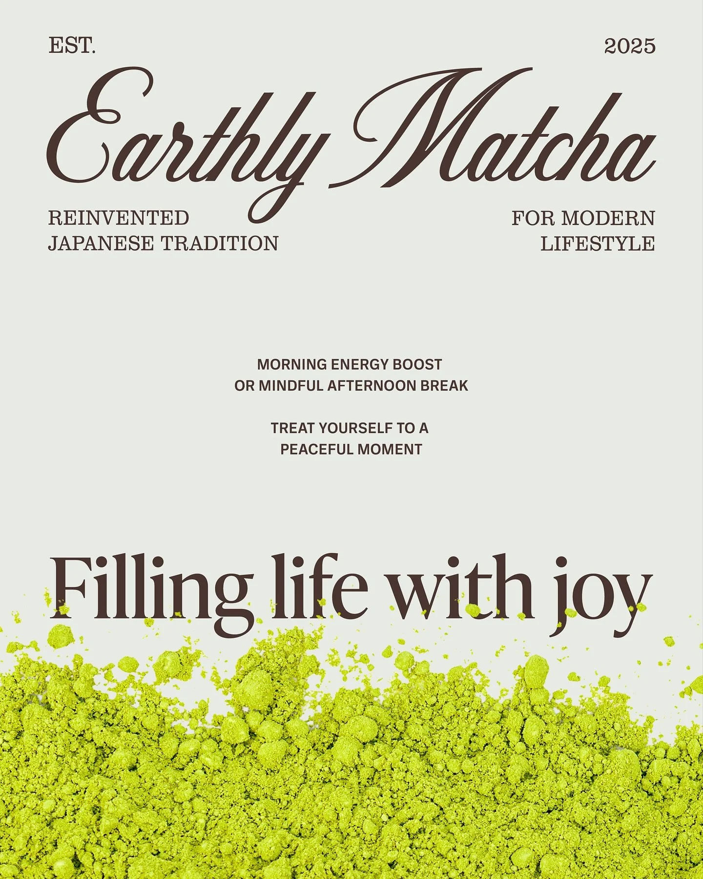 Hemos hecho el branding para Earthly Matcha!!! (@earthlyae )🍵🫶🏼 

En un mercado lleno de marcas de matcha, diferenciarse era todo un reto, a&uacute;n as&iacute;, creemos que lo hemos conseguido!! Busc&aacute;bamos esa sensaci&oacute;n de marca pre