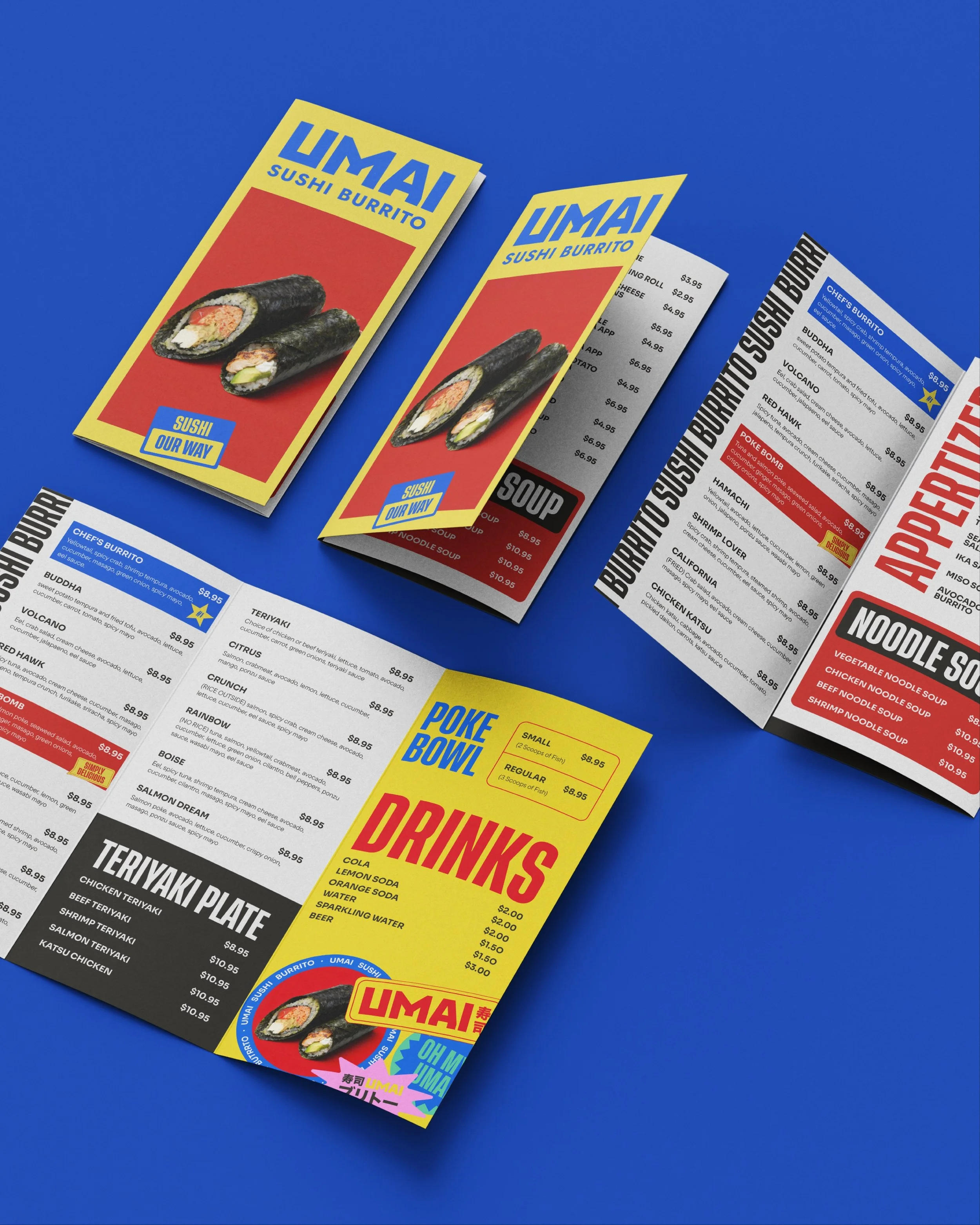 Branding reveal de Umai Sushi Burrito!! 

Una marca inspirada en la parte m&aacute;s din&aacute;mica, retro y ca&oacute;tica de Jap&oacute;n!!🗼🍣🚨🥢