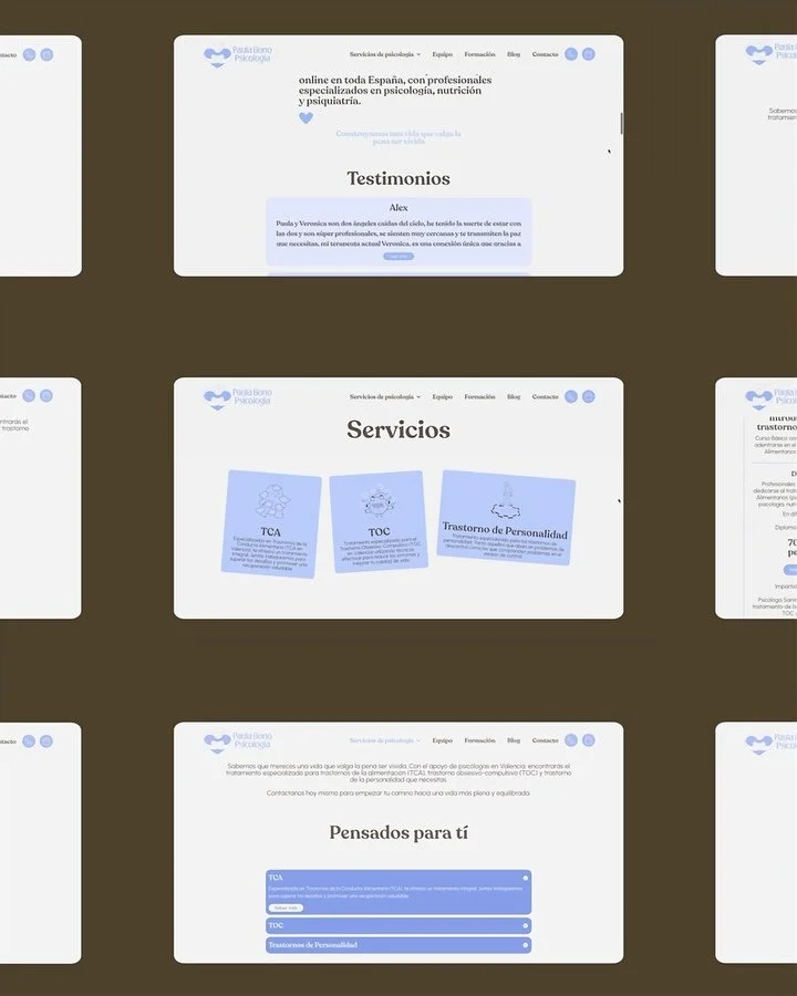 Dise&ntilde;o web para @paulabonopsicologia 💜💜💜

De la mano de @irenegoodoy ha salido esta maravillosa p&aacute;gina web, adem&aacute;s de la creaci&oacute;n del logotipo para el proyecto @formas.saludmental 🫶🏼

Desarrollo y an&aacute;lisis de S