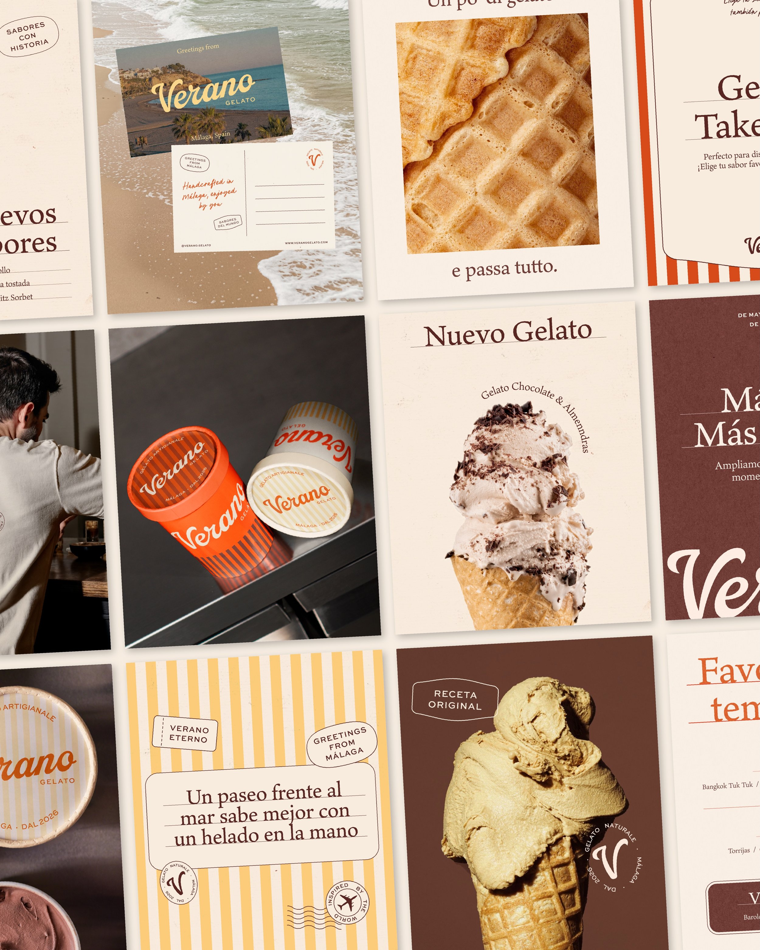 [ Servicio de branding y dise&ntilde;o web para @verano_gelato ]

Aprovechando que ya est&aacute; activa la web que hemos dise&ntilde;ado para @verano_gelato os hacemos recap de todo el branding tambi&eacute;n🍨💛🫶🏼🍷🌞 

Se acerca la temporada de 