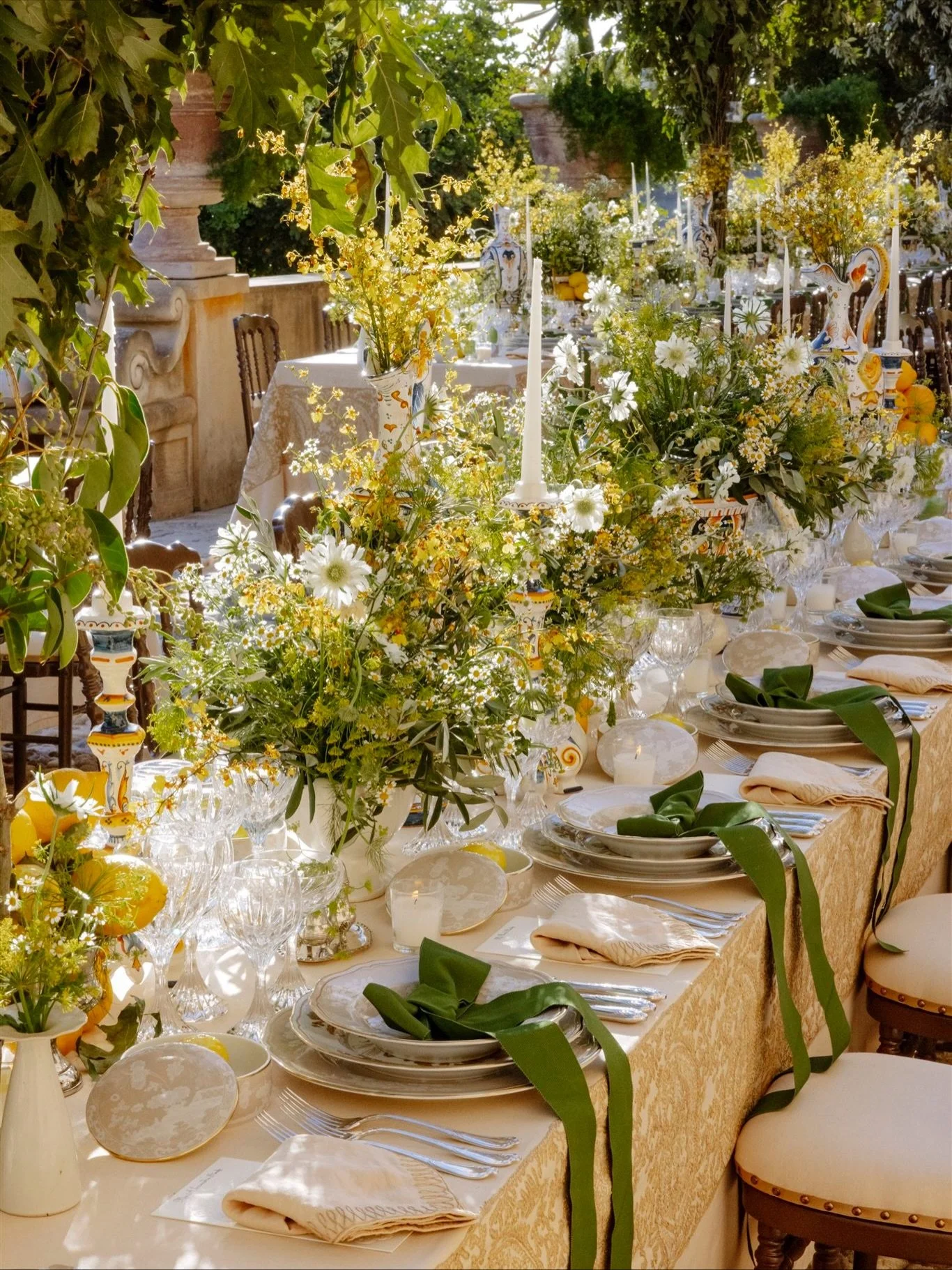 &ldquo;Was it real, or just a dream?&rdquo;

In Noto, we had the privilege of capturing a quintessential Sicilian tablescape, complete with centerpieces and details custom-designed in Caltagirone and crafted with exquisite care.
As the golden light o