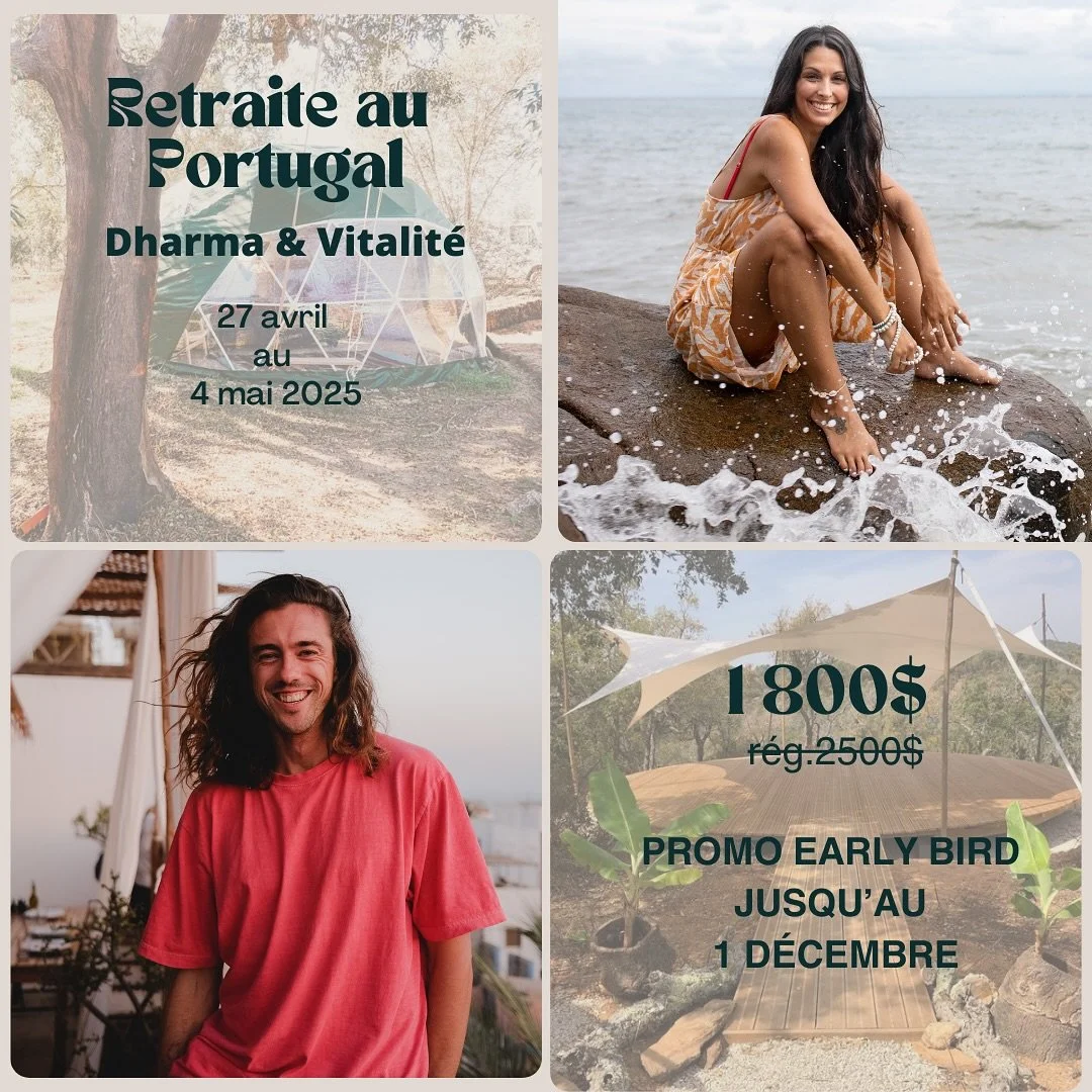 ☀️🇵🇹☀️
Retraite au Portugal sur le th&egrave;me Mission de vie et vitalit&eacute;!

Et si tu offrais &agrave; ton &acirc;me l&rsquo;espace qu&rsquo;elle m&eacute;rite pour s&rsquo;&eacute;panouir?

Imagines une terre vibrante, baign&eacute;e par la