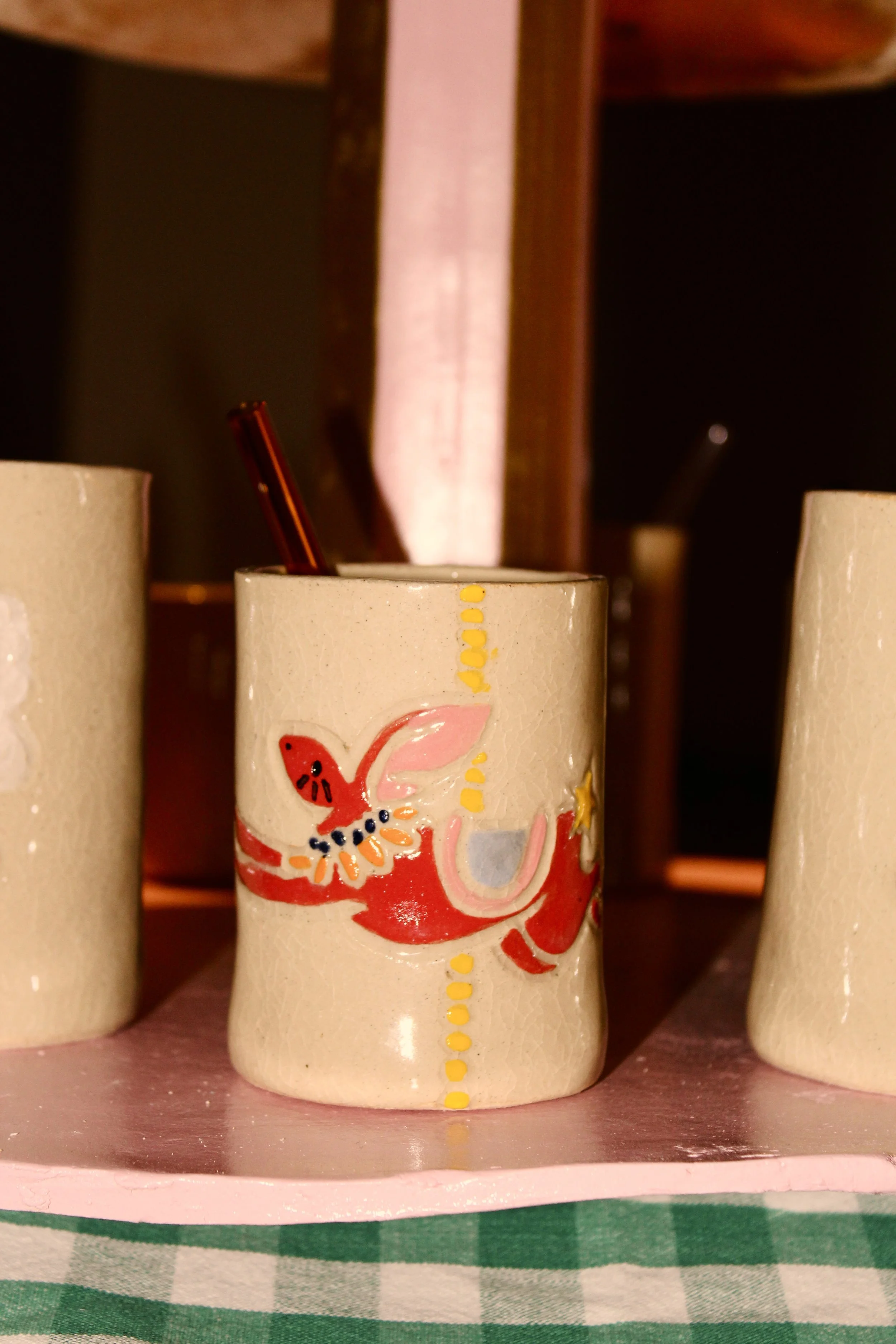 Carousel Cups (stoneware, borosilicate glass) 2025