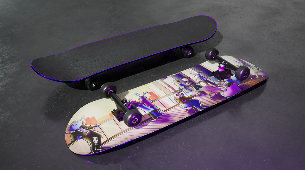 Clavi × Quirkies Custom Skateboard