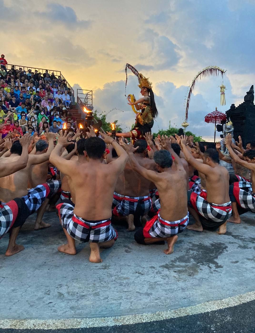 Kecak performance at Uluwatu temple in Bali Wayang