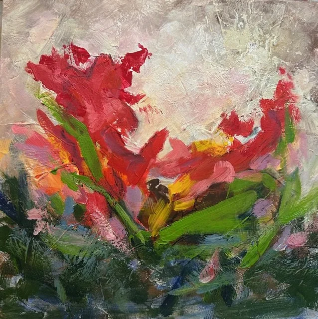 ABSTRACT FLORAL 2 | Acrylic on Canvas Board | 12" x 12" | $200