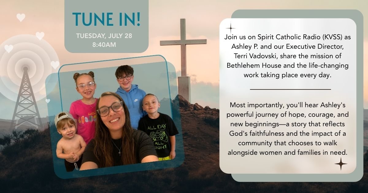 We hope you'll join us for this special interview and hear Ashley's inspiring story of hope, courage, and new beginnings.

Please help us spread the word by sharing this post!

📻 Be sure to tune in on Tuesday, July 28, at 8:40 a.m.

@spiritcatholicr